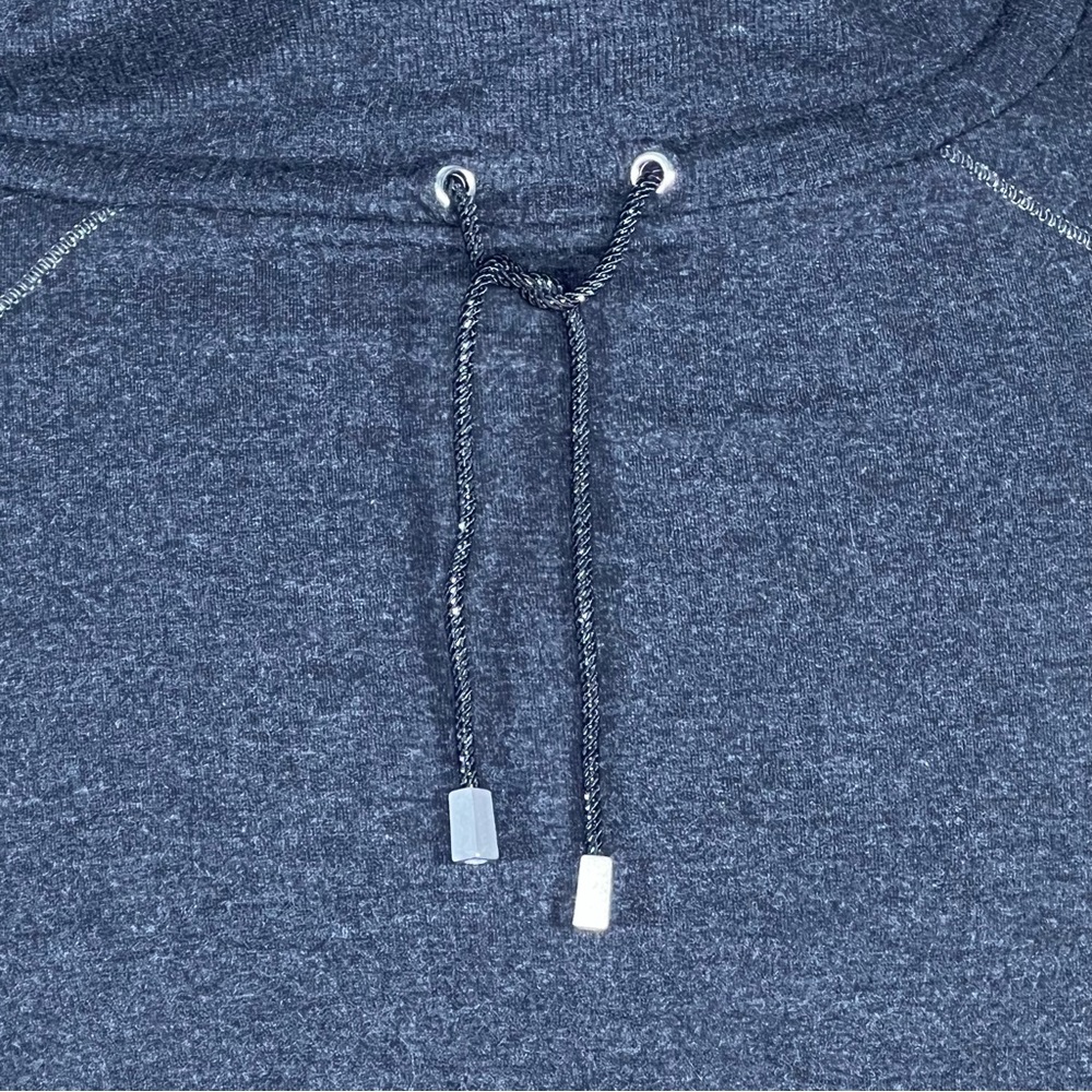 Chico’s Zenergy Charcoal Cowl Neck Tunic With Metallic Silver Trim 2=US1… - Picture 3 of 10